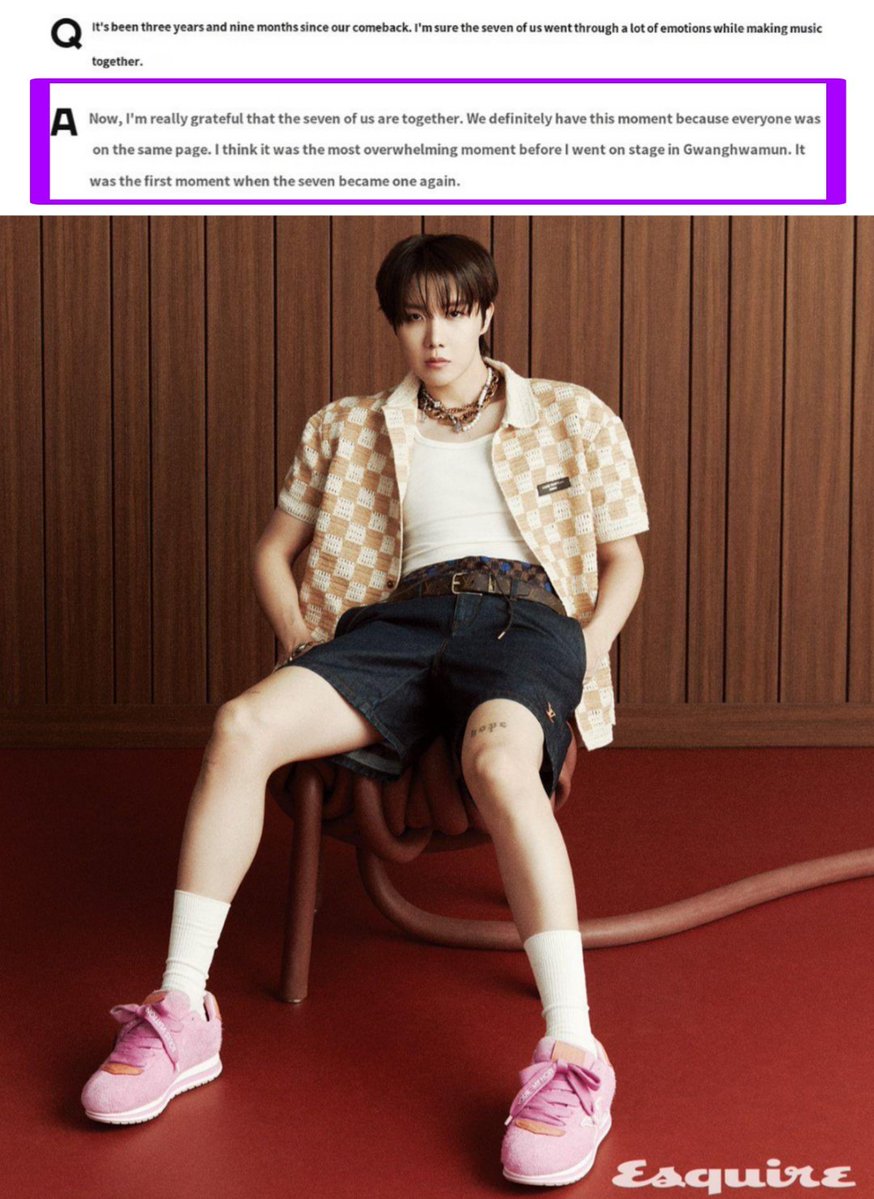 LEAN ESTO 😭

🐿️: Estoy muy agradecido que los SIETE estemos juntos. Tenemos este momento porque todos estábamos en la misma sintonía. Creo que fue el momento más abrumador antes de subir al escenario en Gwanghwamun. Fue el primer momento que los siete volvimos a ser uno solo.