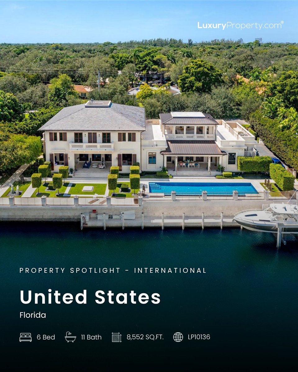 LuxuryProperty's tweet image. A home where the day slows by the water. This six-bedroom Coral Gables villa blends classic Miami elegance with bayfront views, a private dock, infinity pool, and serene terraces.

Discover more: luxuryproperty.com/buy/6-bedroom-…

#MiamiRealEstate  #MiamiLuxuryRealEstate  #LuxuryProperty