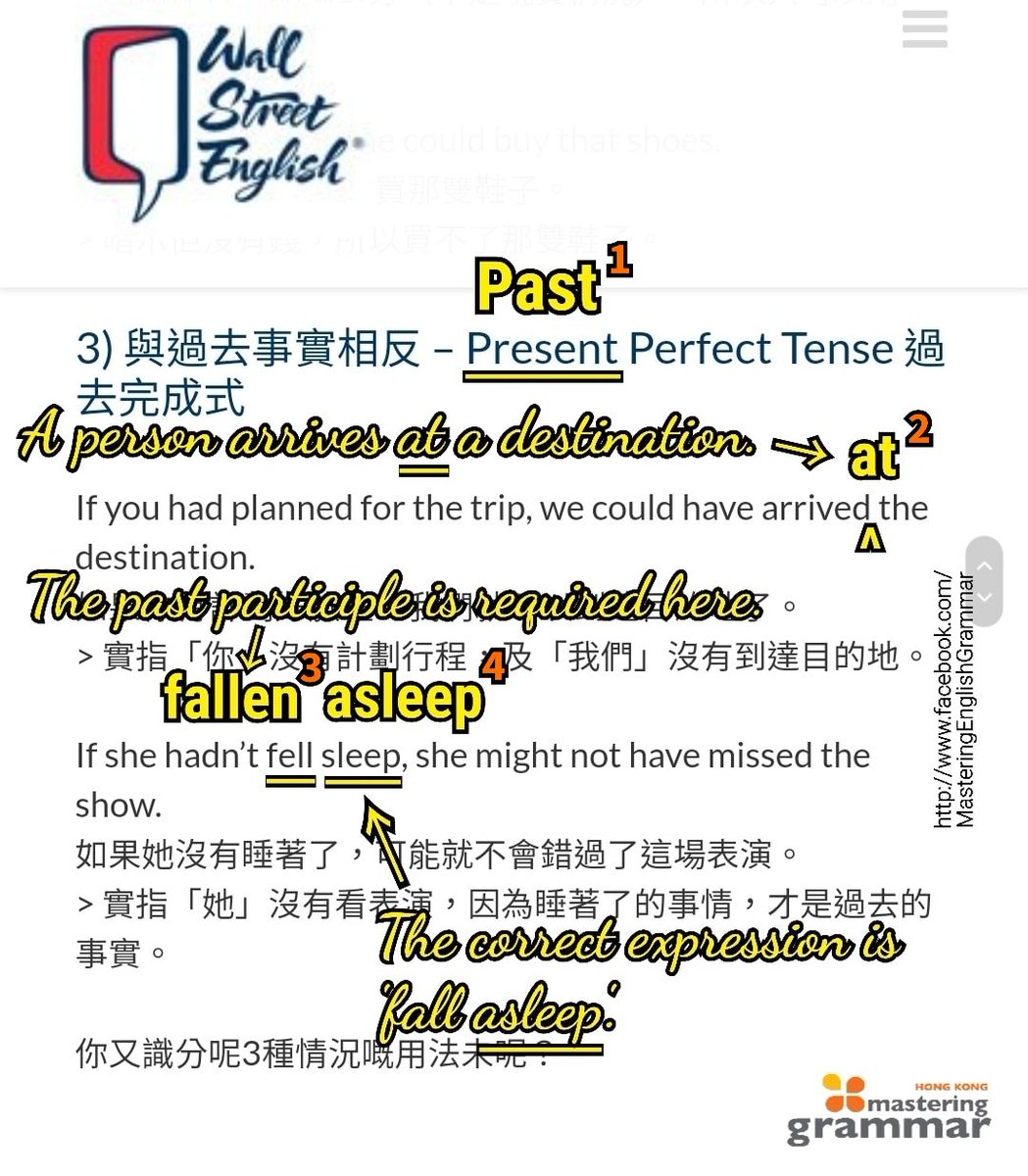 MasterGrammarHK's tweet photo. 【#補習社教材系列】

✅️ arrived at the destination
❌️ arrived the destination

✅️ she hadn't fallen asleep
❌️ she hadn't fell sleep

🔗 Read more at the link in the comments.

#proofreading #grammar https://t.co/hPaoMVROrw