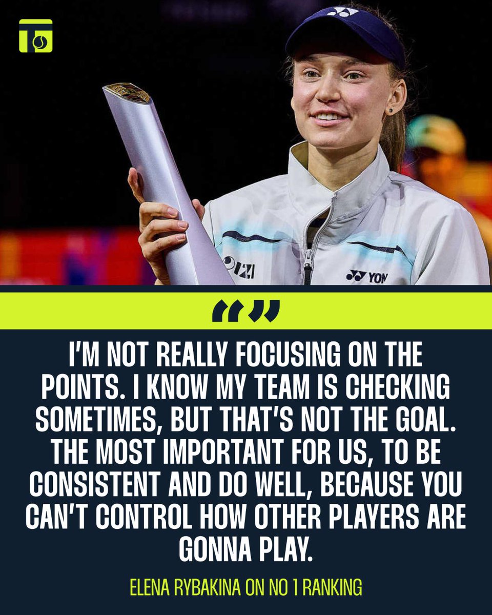 tennis365com's tweet image. 📈Elena Rybakina has boosted her hopes of replacing Aryna Sabalenka at No 1 in the coming months.

🔗Link In First Comment 

#WTARankings | #WTA