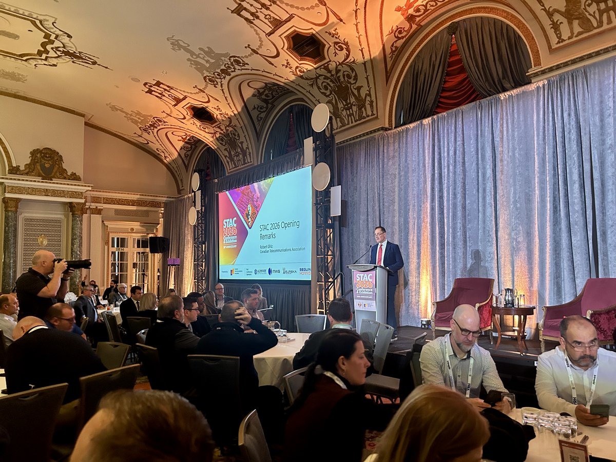 STAC_CSPA's tweet photo. We're live at #STAC2026!

@CanadaTelecoms President &amp; CEO @RobertGhiz launches the 10th anniversary of Canada’s premier tower safety event here in Ottawa!

Get ready for two days packed with expert insights, vital safety discussions, and groundbreaking innovation. 📡 https://t.co/YRDXU1DFvN