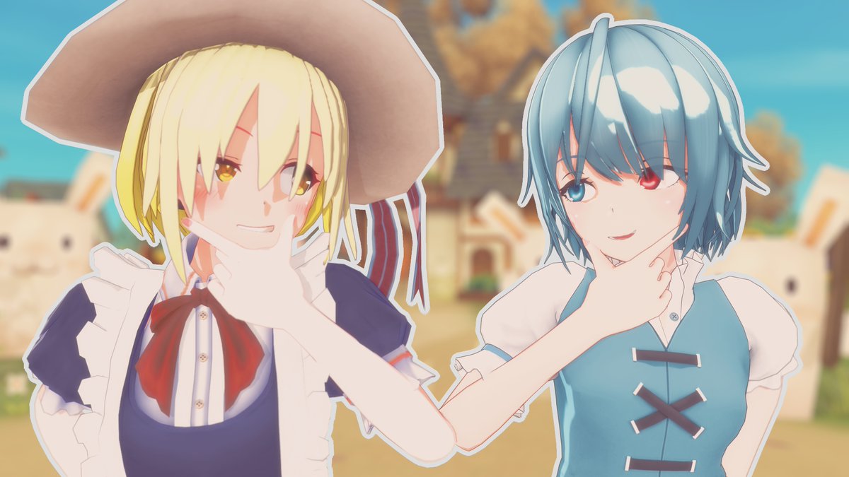 达成共识的吓人二人组 
在吓灵梦这一方面，她们俩是专业的
#東方 #東方PROJECT #MMD #多々良小傘 #カナ・アナベラル #東方旧作