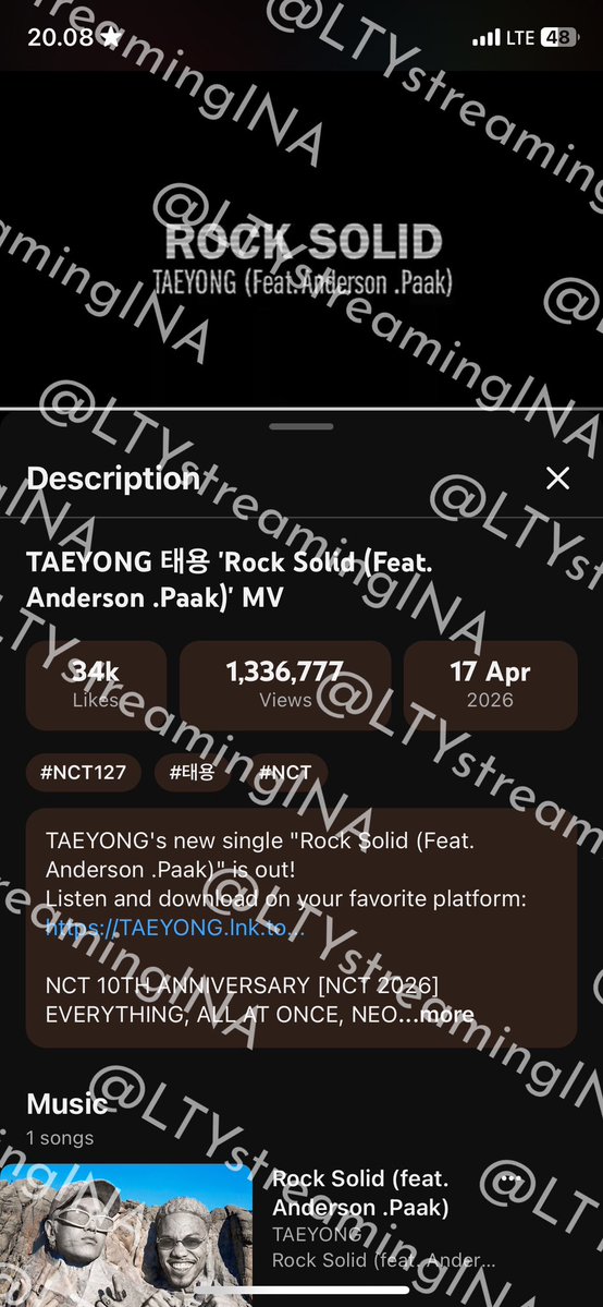 ⚓TAEYONG 태용 'Rock Solid (Feat. Anderson .Paak)' MV🎸

🔗 youtu.be/FX5YsDRRwiw?si…

🔓 Current views: 1,336,777
🔒 Goal: 2M

TYongF, streaming yuk!😍💪
✅ Search manual
✅ Tonton videonya &amp; share
✅ Reply/Quote &amp; tag temanmu

#TyongfstreamingINA
#TAEYONG #TAEYONGxPAAK_RockSolid