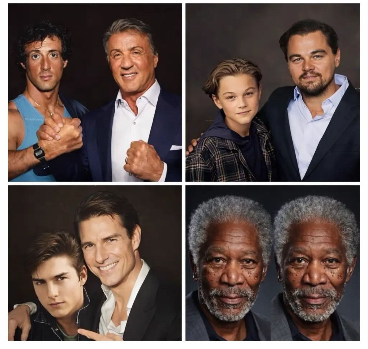 Celebridades e suas versões mais jovens