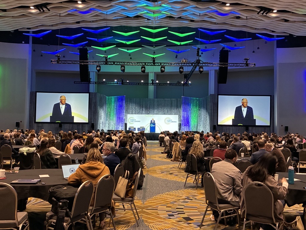 MichiganEGLE's tweet photo. The 2026 MI Healthy Climate Conference is underway!

Jay Inslee, Former Governor of Washington, kicks off the #MIHealthyClimate Conference this morning joining leaders from across sectors to share insights and advance climate action. #MIHealthyClimate https://t.co/SY8MPGkjNF