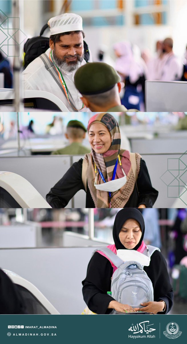 ضيوفَ الرحمن في طيبة الطيبة؛
مرحبًا بكم في مدينة تفتح لكم القلوب قبل الأبواب، وتستقبل الزائرين بالترحاب، وتتشرف بخدمة زوّار مسجد النبي ﷺ.

#المدينة_المنورة
#حياكم_الله