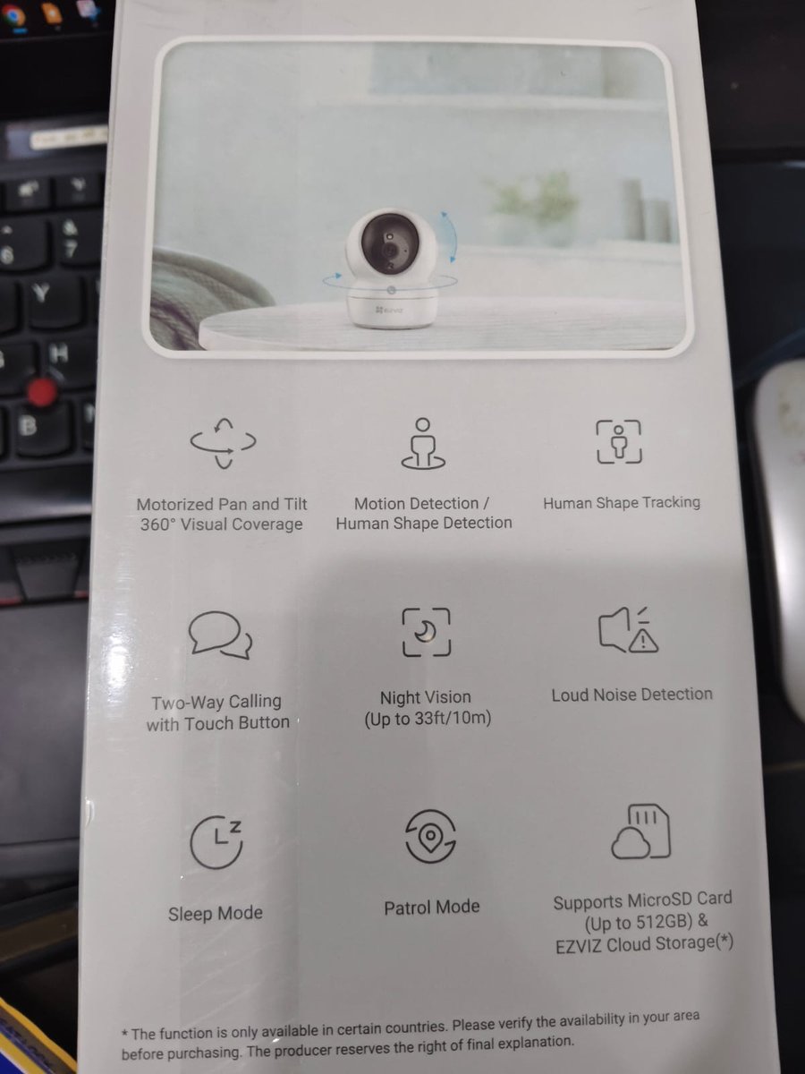 kocengberlari's tweet image. WTS Dijual CCTV Smart Home Camera Merk EZVIZ H6c Pro 2K 

Dijual karena kelebihan beli. Masih tersegel belum dibuka. Yang minat langsung reply/DM ya. Lokasi jogja. Bisa kirim spx/ekspedisi. 🙏🏻

#wts #zonauang #cctv