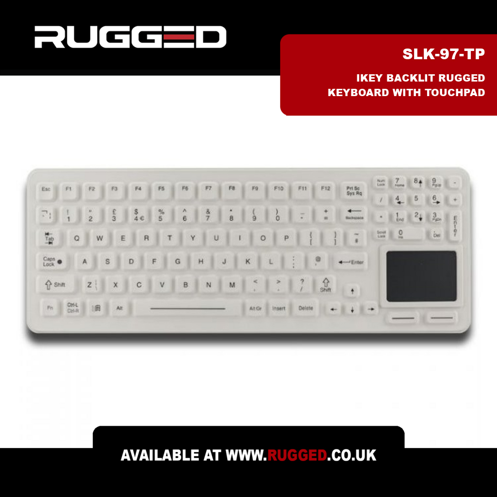 Cleanable Lab Keyboard The iKey SLK-97-TP: A compact, fully sealed, backlit Rugged Keyboard ...