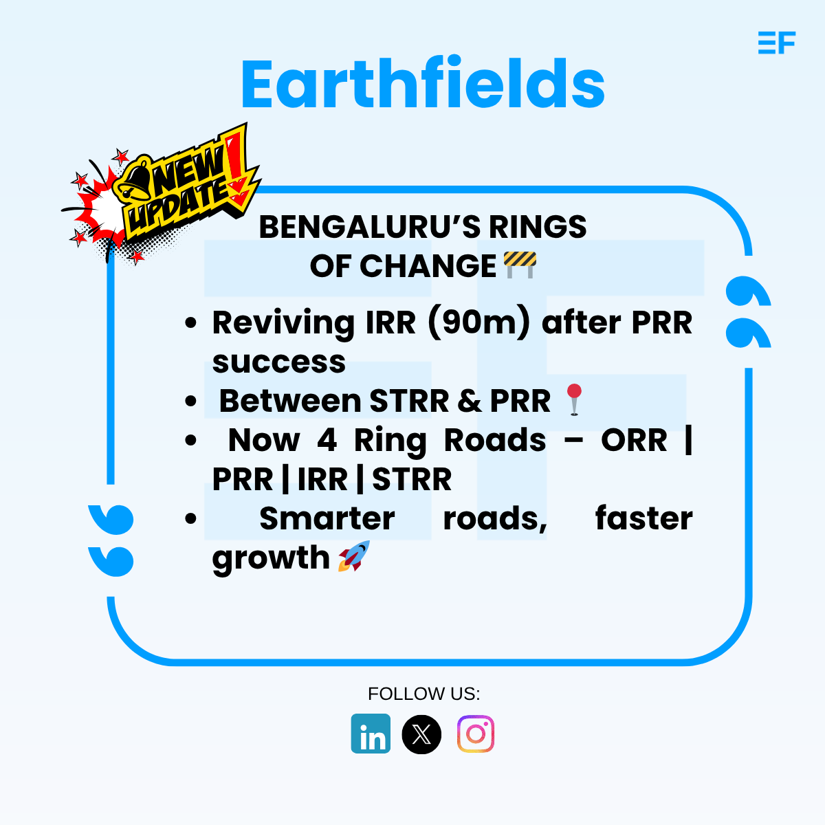 EarthFields__'s tweet image. Bengaluru is transforming its future with 4 powerful ring roads 🚧

#Bengaluru #Bangalore #Infrastructure #SmartCity #UrbanDevelopment #IndiaGrowth #RoadDevelopment