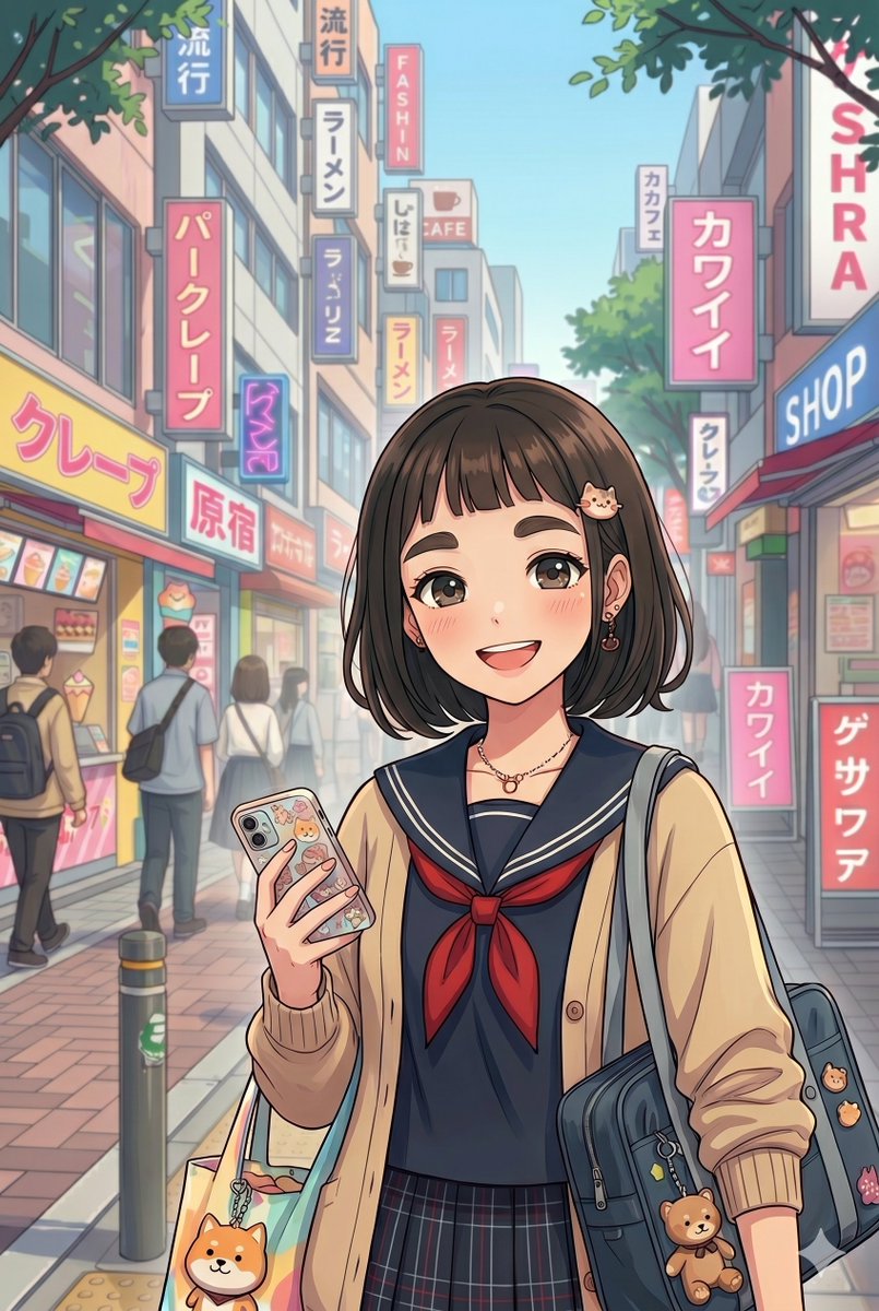 sigmama8484's tweet photo. 例えばnanobananaで太眉の少女のイラストをつくってから、nijijouneyで画像参照させるのはどうでしょう。

nijiのprompt
the girl, solo, maro-mayu, upper shot, thick short disconnected eyebrows, contemporary Japanese fashion, cartoonish, kawaii, anime, cell illustration https://t.co/1IPsyuZH0S
