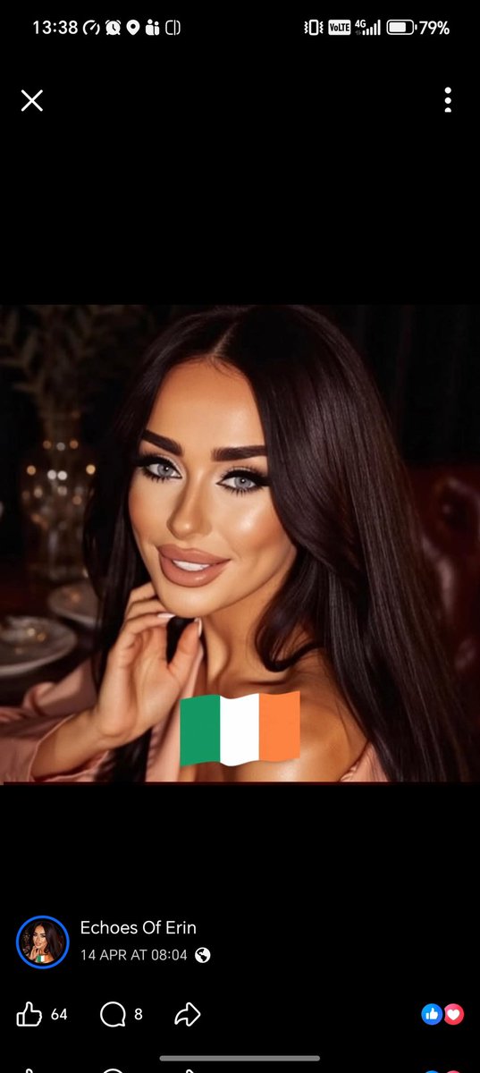 this AI woman with 88,000 followers on Facebook is posting fascist dog whistles geared at Irish people