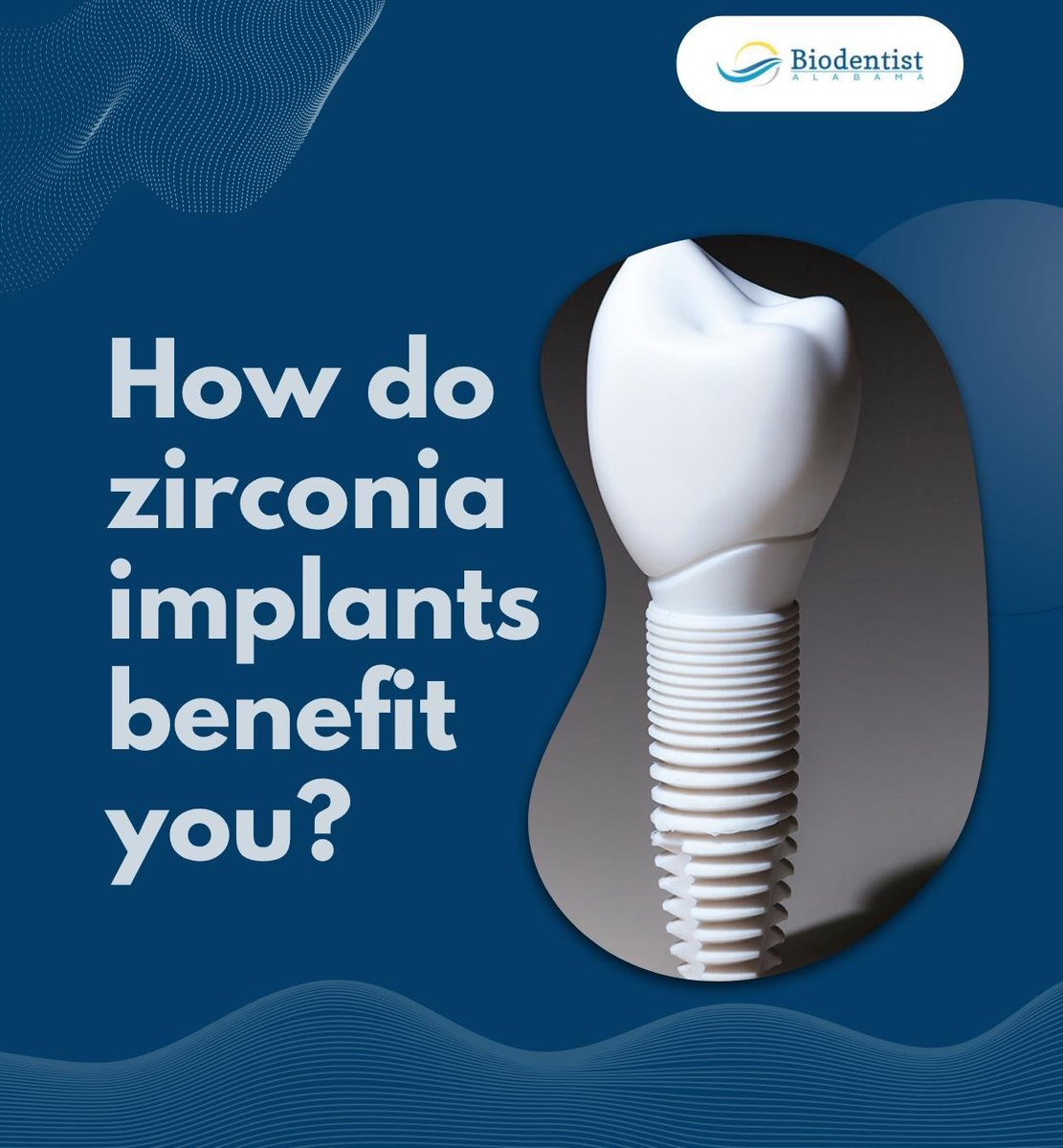 BiodentistAL's tweet photo. Zirconia implants are biocompatible, support gum health, minimize peri-implantitis and allergy risks, and provide a naturally white look for a confident smile.

#zirconiaimplants #dentalimplants #oralcare #dothan #AL #biodentistalabama https://t.co/beIxAYts0R