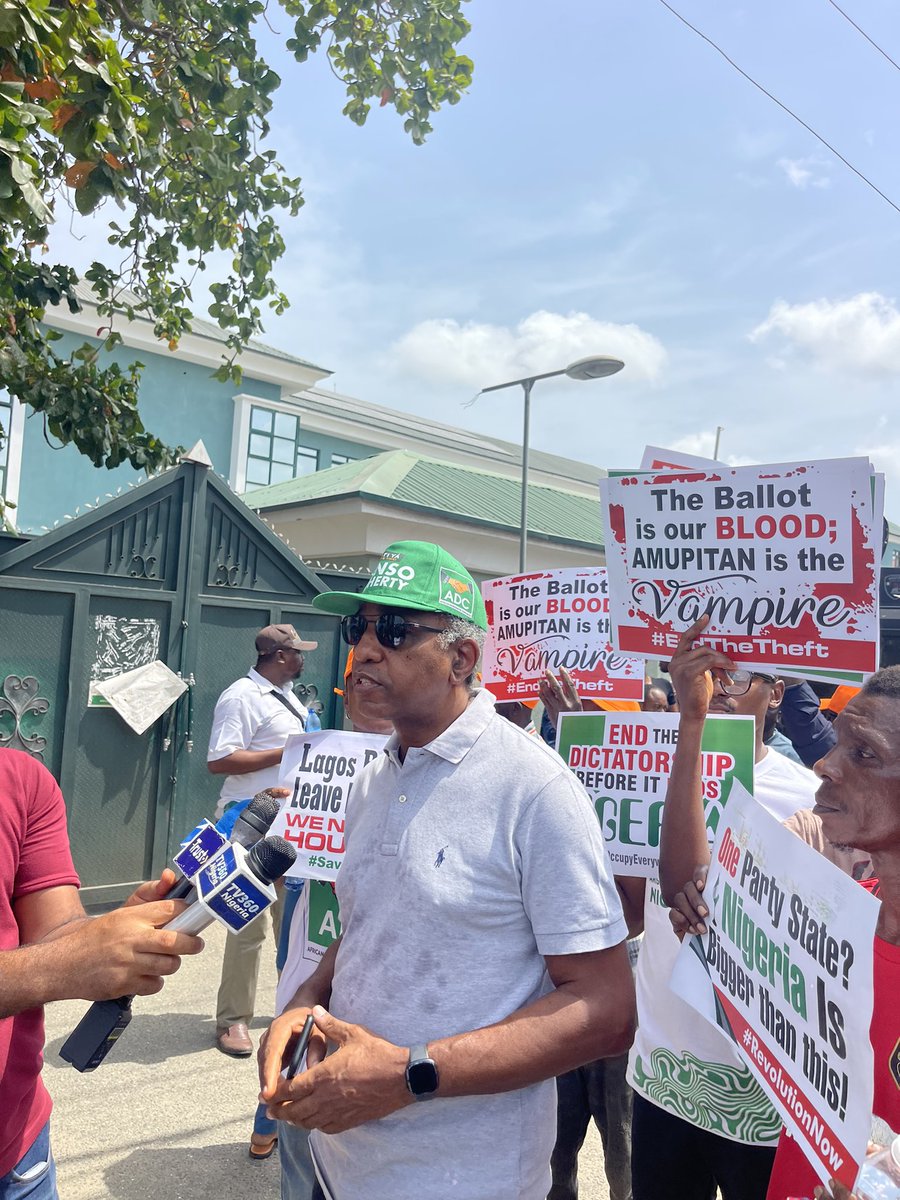 ADCVanguard_'s tweet photo. JUST IN: Funsho Doherty joined the ADC Youth League to protest and demand the immediate resignation of the embattled INEC chairman Prof Joash Amupitan, a development supporters are describing as a major boost for the movement’s growing momentum and youthful appeal. 

His entry is being seen as further evidence of the league’s rising visibility, energy, and influence in the wider political conversation.