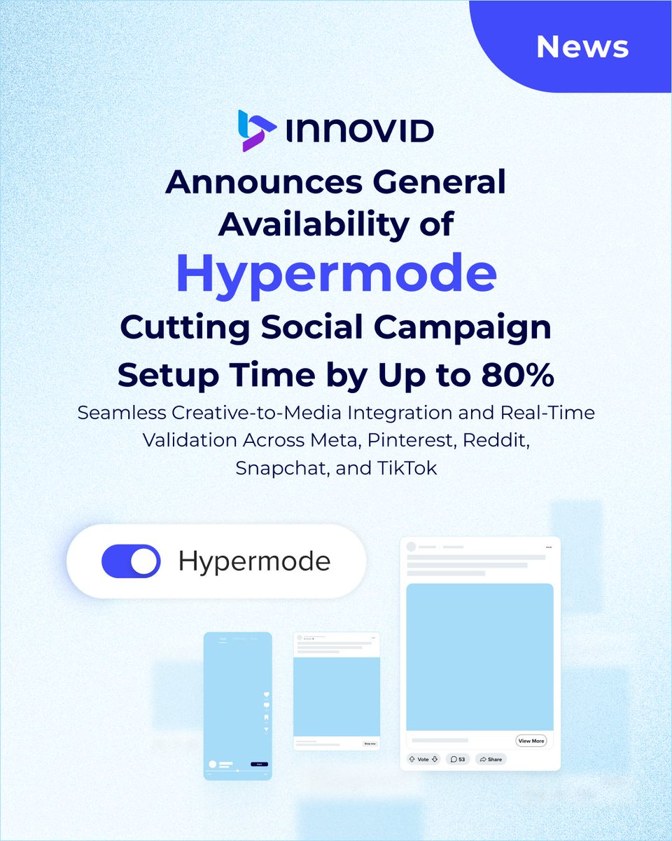 innovid's tweet image. Hypermode is now in GA—bringing creative and media into one seamless workflow, so teams can launch faster, with greater accuracy and control.

Learn more: now.innovid.com/hypermode-gene…

#Social #Hypermode #OmnichannelAdvertising #IndependentAdTech