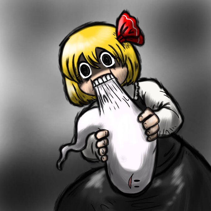 #自分で描いたお気に入りのルーミアを貼ってけ 