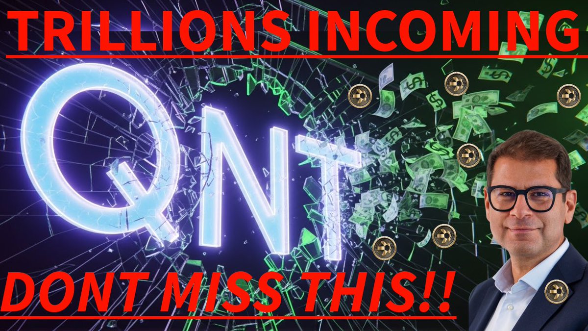 🚨Quant $100,000 $QNT The Backbone of The New Global Financial Infrastructure
<a href="/gverdian/">Gilbert Verdian</a> <a href="/quantnetwork/">Quant</a> <a href="/FusionLayer25/">Quant Fusion Layer 2.5</a> <a href="/OverledgerDev/">Overledger.dev</a>
#Overledger #ISOTC307 #ISO20022
#QuantFlow 

Hey X Fam 🫶🏾👊🏾🤗‼️
Check out my latest $QNT video by clicking the link below 👇🏾