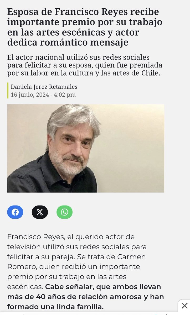 Matrimonio de pancho Reyes y Carmen Romero, Para este 2026, SU Fundación Teatro a Mil tiene amarrados $544 MILLONES por goteo directo del Presupuesto Nacional. El "activismo" caviar es mucho más fácil cuando el bolsillo de todos los chilenos paga la función. 🥂🎭 #TeatroAMi