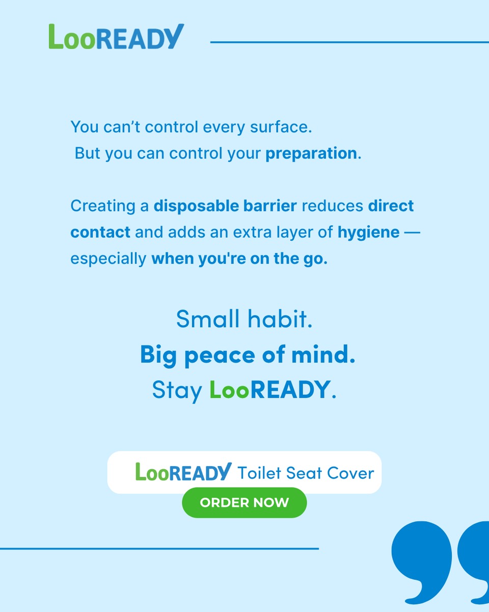 looready's tweet photo. Did you know? 🚽🦠

Door handles.
Locks.
Flush buttons.

But you can control your preparation.Stay ready. Stay protected. 💚

Always be LooREADYBe LooREADY: https://t.co/2ouAei2lxo

[toilet seat cover]
[travel essentials]

#LooREADY #everyseatsafe #smarthygiene #hygieneonthego https://t.co/0KiX4qyLbk