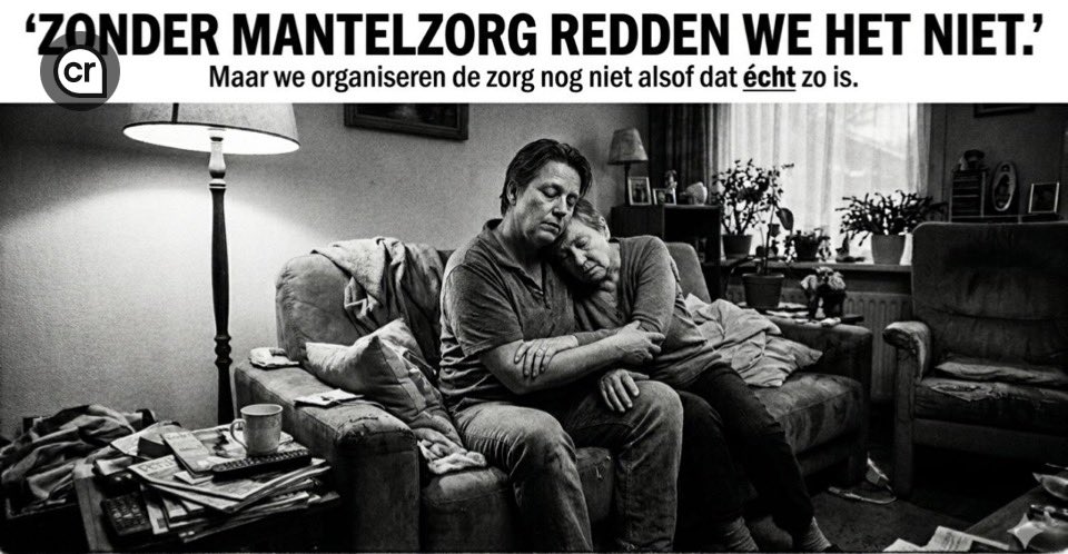 Zonder mantelzorg redden we het niet’

Dat wordt steeds vaker gezegd. Onder andere door V&amp;VN: 
venvn.nl/nieuws/zonder-…

Mantelzorgers zijn geen aanvulling meer op de zorg.
Ze zijn een voorwaarde geworden.

En juist daar zit het probleem.

Want als iets onmisbaar is,
dan moet je
