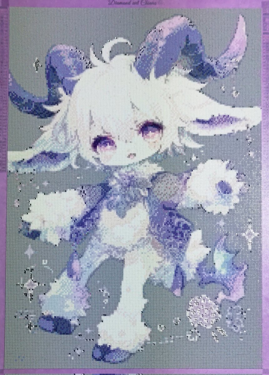 arika752's tweet photo. 💎かわいい使い魔  42×60cm(A2)
AB1色  FD1色  CR2色入  完成👏

絵柄はJACKさんよりお借りしました🫶🏻
可愛くて楽しかった🤤
久しぶりのめちゃ地獄ゾーンも良き😳

#ダイヤモンドアート
#ダイヤモンドペインティング
#Chiara
#びーどぅるのあしあと https://t.co/VIfjuIp5kz