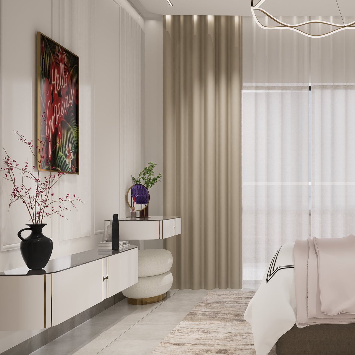 Euphoria_Decor's tweet image. Luxury is a feeling, not a price tag.

Clean fluted paneling sets the tone, while the bold “Hello Gorgeous” artwork adds life and contrast. A perfect blend of structure and soul.

Which detail stands out to you? 👇

#ModernLuxury #InteriorDesign #FlutedPanel #LuxuryLiving #FYP