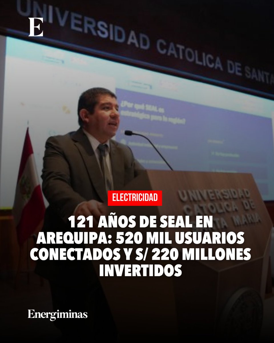 energiminas1's tweet image. #SEAL impulsa el desarrollo sostenible de Arequipa con mayor electrificación, inversión en infraestructura y avances en transformación digital.

➡️ acortar.link/xiql54