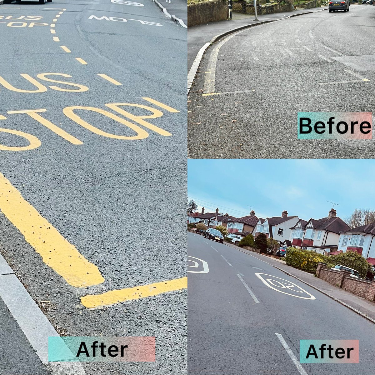 NThampi's tweet photo. Good to see the bus stop marking refreshed and new 20mph/โSLOWโ markings added along Mead Way / Placehouse Lane by the council ๐
With @MargaretBird3
#coulsdon https://t.co/TG0A3dXTEK