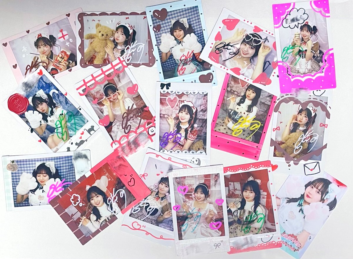 沙瑛ちゃんラスト宿チェキ15枚💌 メッセージムービーもう何回も見返し