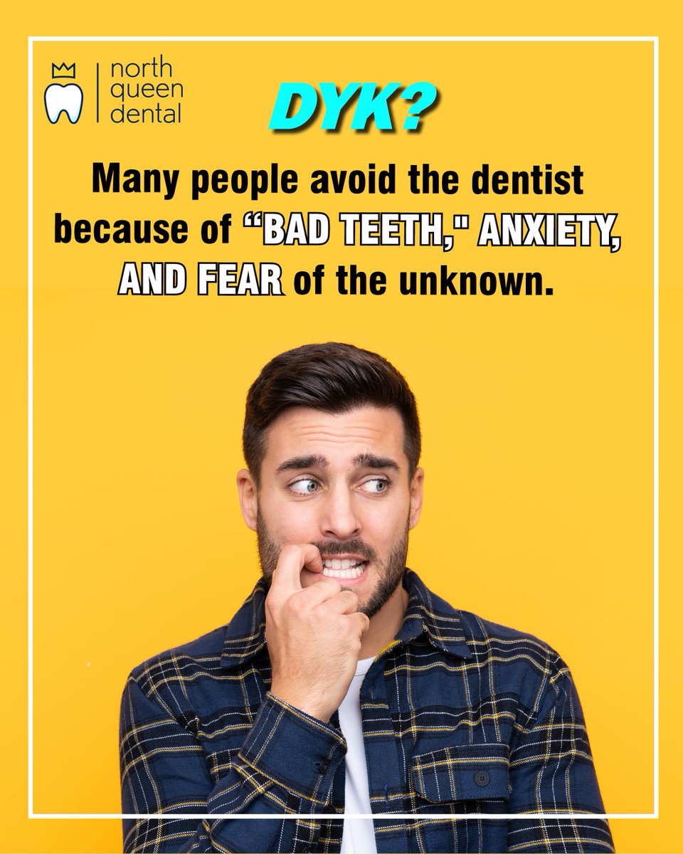 NorthQueenDent1's tweet image. The good news? We keep visits calm, personable, and straightforward – so they’re as easy and stress-free as possible. Call us today and let's work together to protect your smile! #dentistry #teeth #smile #healthysmile
