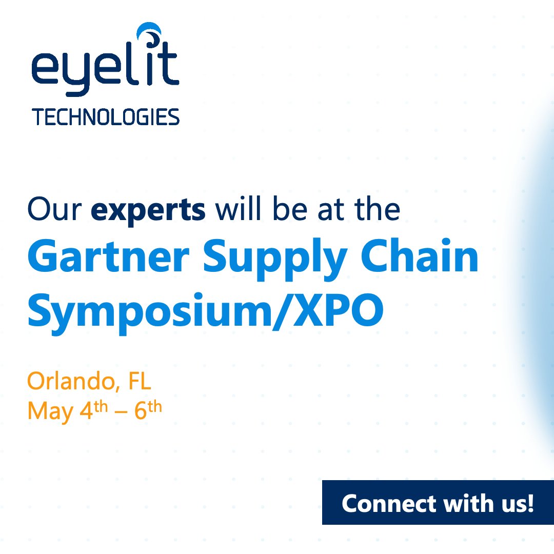 EyelitTech's tweet photo. We’re heading to the Gartner Supply Chain Symposium/XPO in Orlando, FL, May 4th – 6th.

Discover how Eyelit Technologies is helping manufacturers optimize #planning, scheduling, and execution across their entire operations.

#supplychain #aps #mes #manufacturing #gartnersc https://t.co/duIjrz51FT