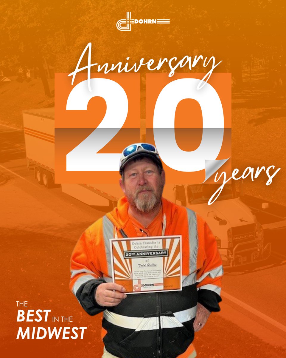 20 years. That kind of commitment speaks for itself!

It’s people like Todd Hillis who help build the foundation of who we are. Thank you for 20 years of hard work and dedication. We appreciate everything you’ve done and are proud to have you on the team. The best is still ahead!