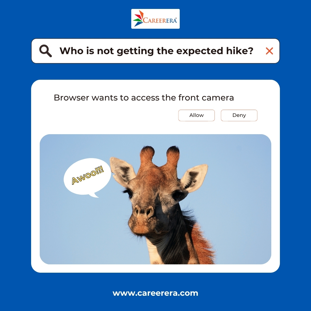 Careerera1's tweet image. Agar aisi situation se bachna hai… toh samay rehte smart move lo 😉

Abhi Careerera se apni counselling book karo — warna next time camera nahi, reality shock karegi!

#careergrowth #upskill #salaryhike #professionaldevelopment #careergoals