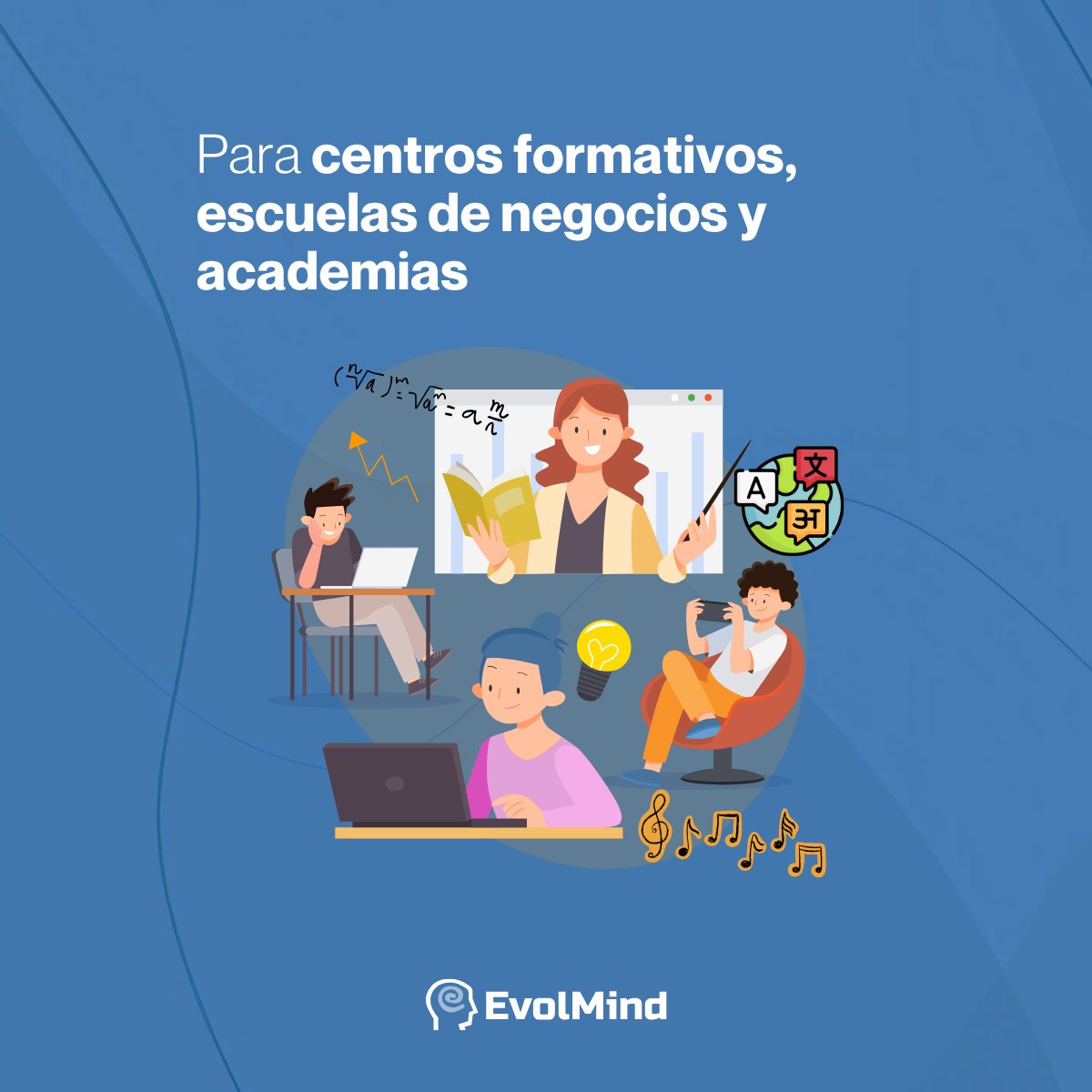 evolcampus's tweet photo. EvolMind crea soluciones e-learning que se adaptan a cualquier negocio. 

Flexible, escalable y fácil de gestionar, para ayudarte a crecer sea cual sea tu sector 🚀 

👉 Más info en: https://t.co/ixRImMzPcZ

#Elearning #evolCampus #EvolMind #PlataformaElearning #FormacionOnline https://t.co/TkZkGPpqhe