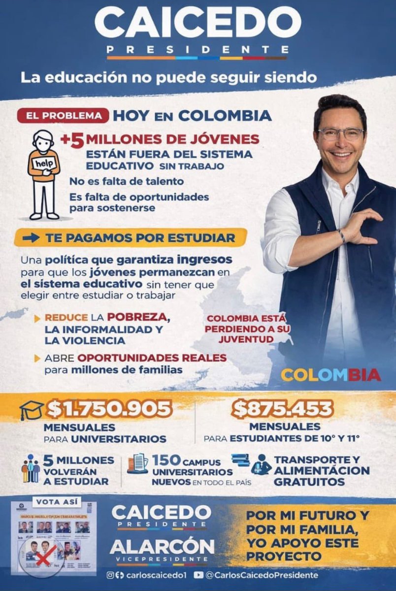 Cada historia que nace en este programa es una muestra de que el cambio sí es posible cuando se crean oportunidades reales. #TePagamosPorEstudiar <a href="/carlosecaicedo/">Carlos Caicedo</a>