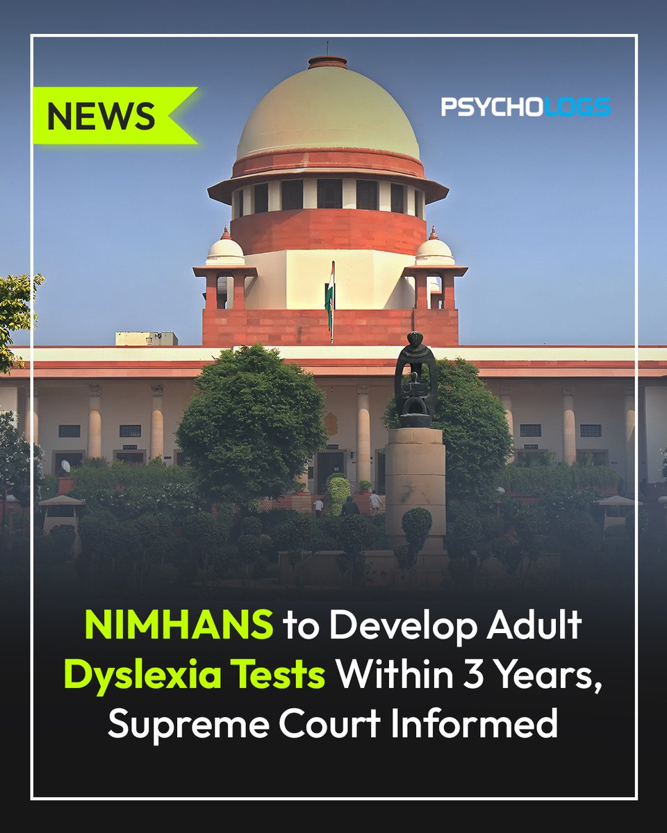 PsychologsIndia's tweet image. NIMHANS has informed the Supreme Court of India that adult-specific assessment tools are in development and expected within the next three years, marking a crucial step toward inclusion and better support

psychologs.com/nimhans-to-dev…

#DyslexiaAwareness #MentalHealthIndia #Learning
