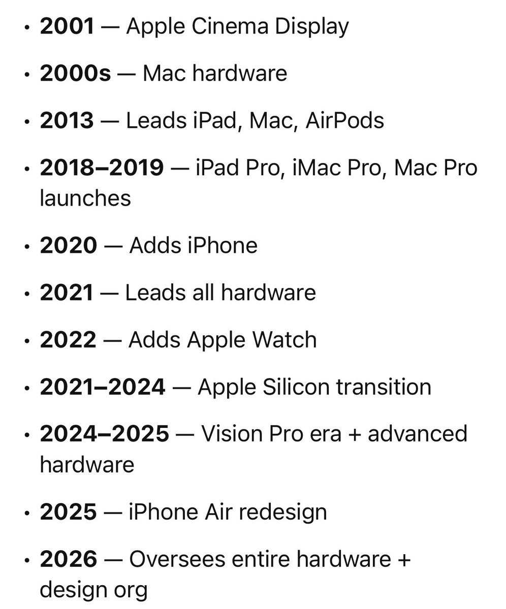 The_DailyGizmo's tweet image.  All the projects John Ternus worked on at Apple 

Sponsored by @iFruitCo 
#apple #news