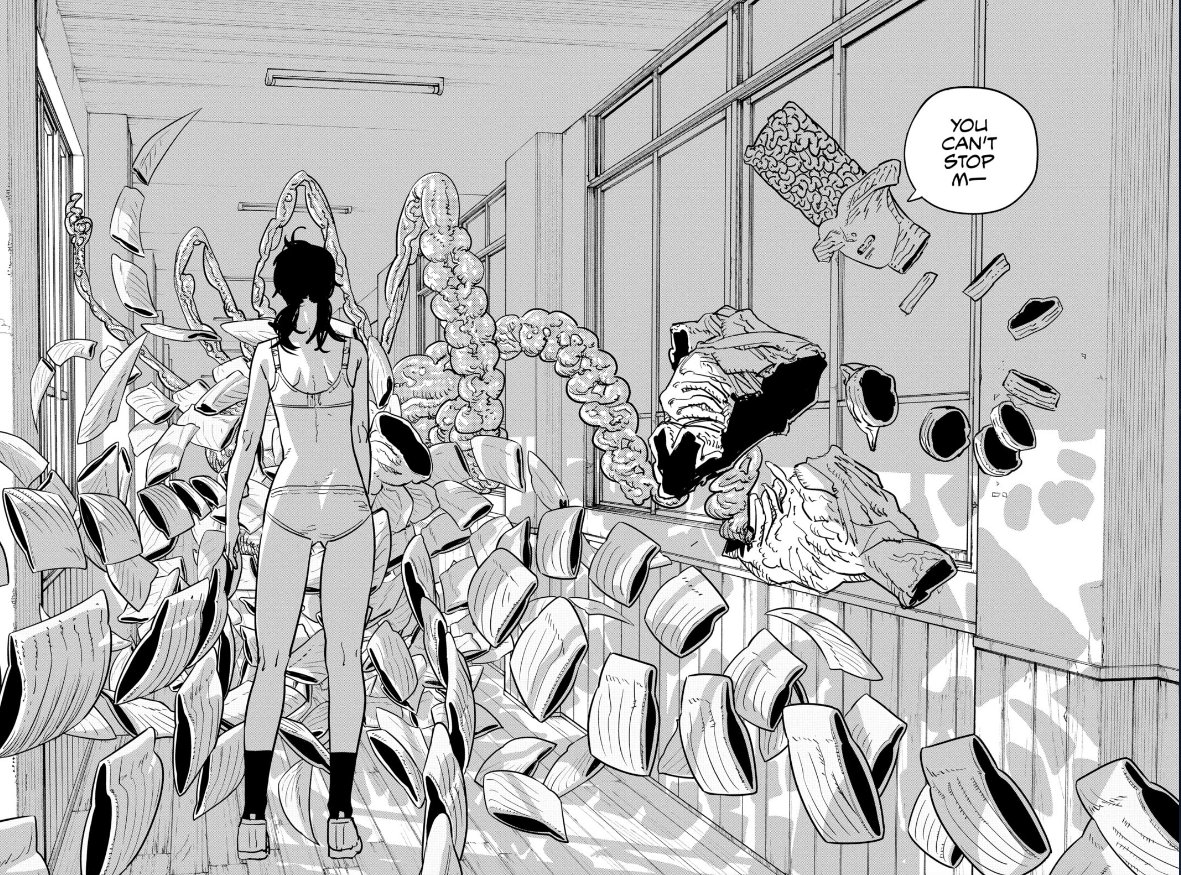 Sn1perWaifu's tweet image. Daily dose of #reading #manga done for the day with Chainsaw man chapters 103-108 where Denji's identity as chainsaw man is under threat but he doesn't seem to care plus these new characters build up more of there story as more devils consume📚