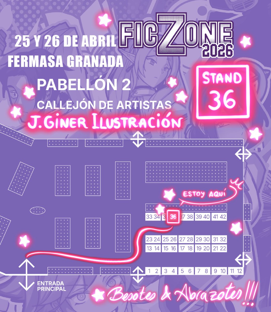 GENTES BUENAS DE ANDALUCÍA, QUE OS VEO MUY PRONTITO🥹 !!!

Como cada año podréis encontrarme ESTE FIN DE SEMANA en la <a href="/FicZone/">FicZone</a> Granada !!! (este año en el pabellón de ficzone, no de la meeple factory :3)

TRAIGO MUCHAS NOVEDADES Y MUCHAS GANAS DE DAROS UN BESICO VENID A MI STAND