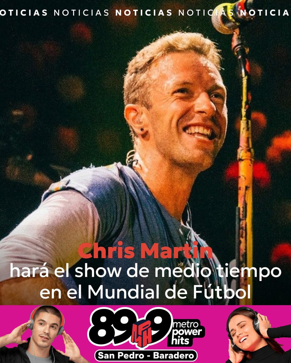 MPH899FM's tweet image. ¡ATENCIÓN! 🤯 Chris Martin y Coldplay se presentan en el MetLife Stadium este 19 de julio en el marco del #Mundial2026. ⚽️✨ La cuenta regresiva ya empezó. ¿Listos para la magia?

🎧 Online: 899.com.ar 📲 WA: 3329-404414
#Coldplay #WorldCup2026