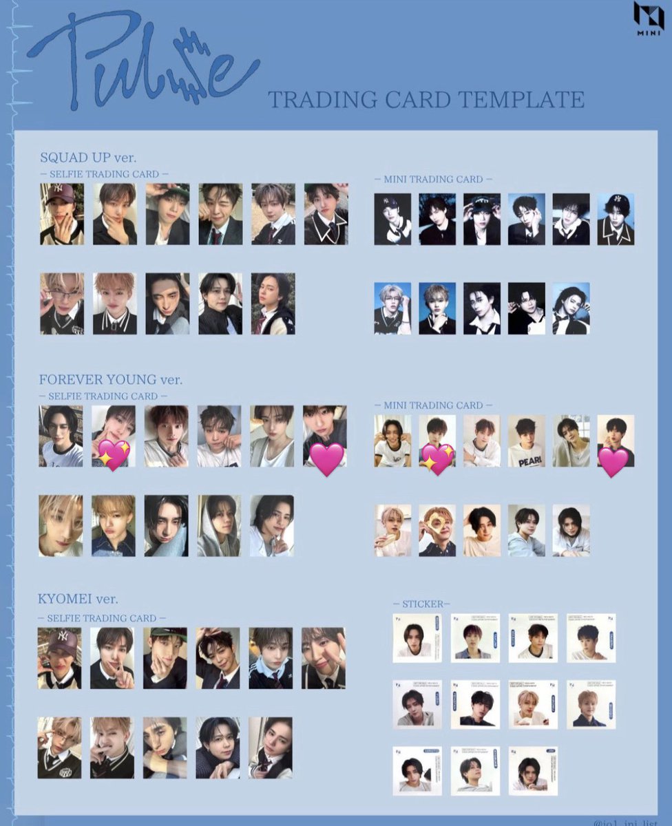 lly2ri's tweet photo. INI PULSE トレカ　交換　ラントレ

FOEVER YOUNG ver   セルカ
【譲】セルカ  藤牧　西
         ミニトレカ　田島

【求】　同種　尾崎💖 > 許🩷　(画像２枚目)

鹿児島での手渡しまたは郵送📮
お気軽にお声掛けください🙇🏻‍♀️

#INI #INI交換 https://t.co/LdvnPU0Pl5