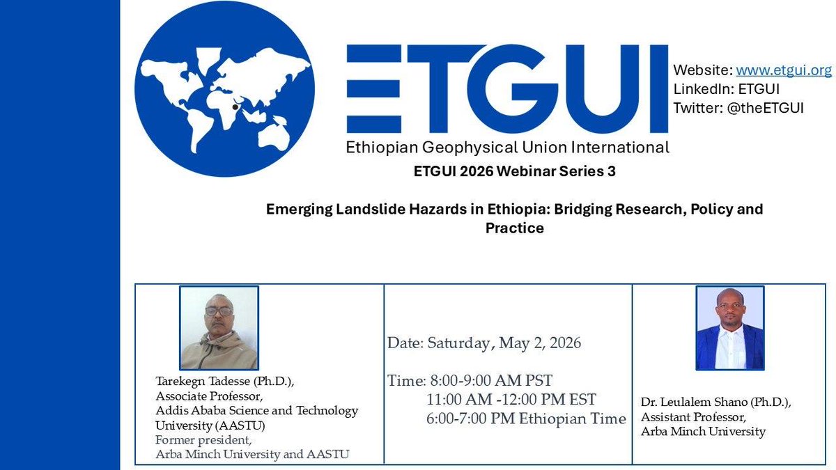 ETGUI (Ethiopian Geophysical Union International) tweet media