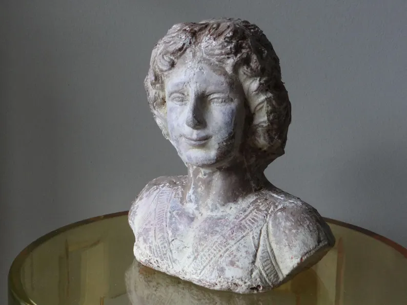elementsdeco's tweet image. Handmade Terracotta Bust, Smiling Young Ephebe Apollo Sculpture, Unique Clay Art Decor  authenticbyclaire.etsy.com/listing/186411… #pottery #bust  #classicalStatue