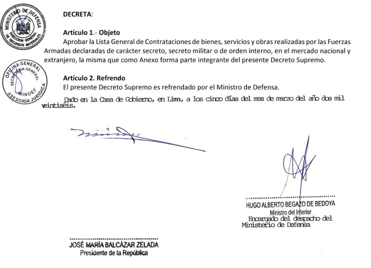 🇵🇪🇺🇲 Firma de Balcazar autorizando el pago a Estado Unidos por la compra de aviones F-16
🇸🇪 Negativa de último momento vino por presión de los suecos de Gripen que estaban seguros de colocar a Sánchez como presidente
Cuánto dinero recibió Corvetto por el fraude electoral? 💸💸💸