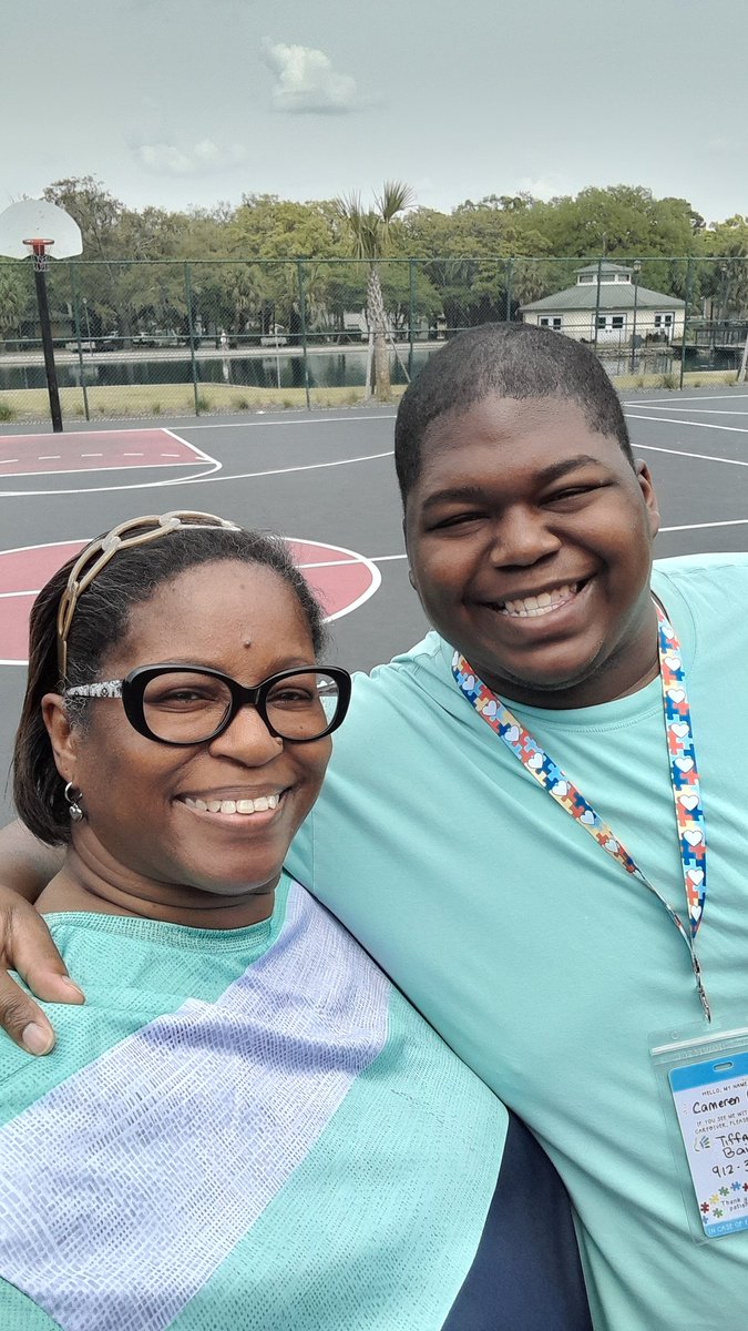 AutismMom1977's tweet photo. Autism awareness month is celebrated every day in my household. Just a day in the park playing basketball. #autism #parenthood #autismmom #singlemom  #autismawarenessmonth https://t.co/thhiDYDGVx