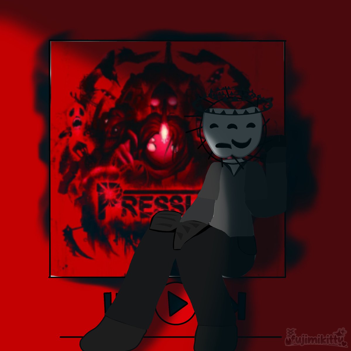 fujimikitty's tweet image. made this quick little drawing for zeal ^u^  

we'll be here to support you, just know u arent alone in this

#pressure @UrbanshadeRblx