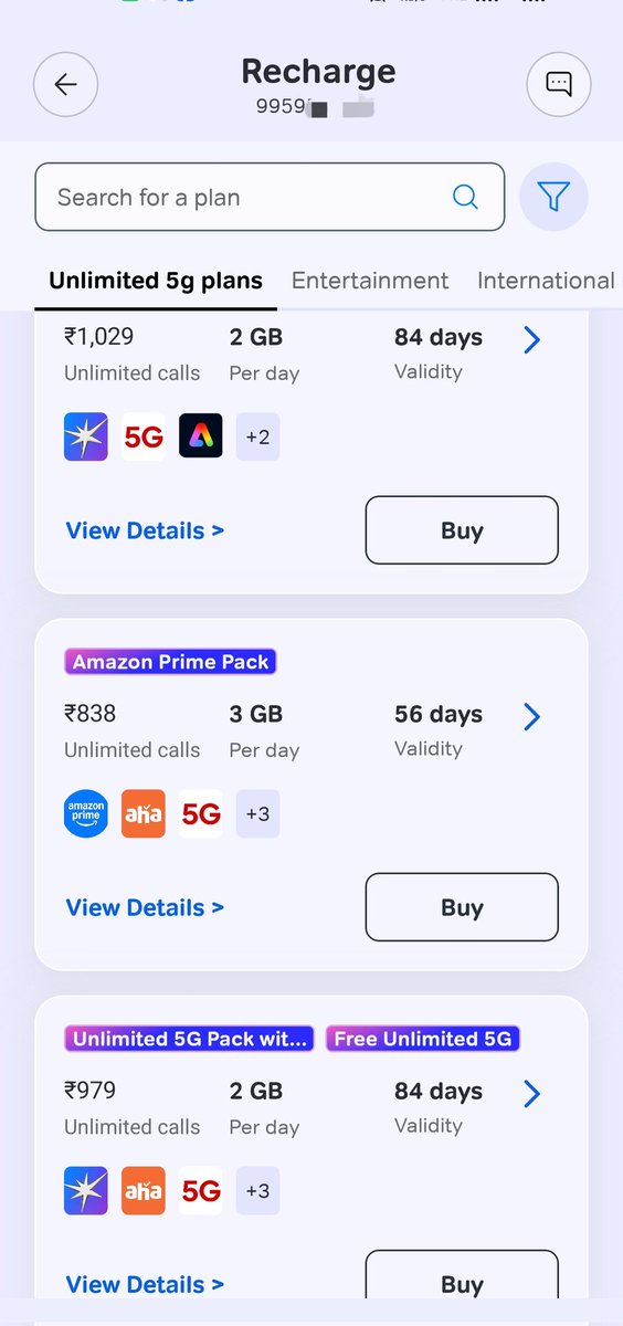 gvinodkumar1318's tweet photo. Dear @TRAI
Why @airtelindia is forcing us to watch OTT's . 
There is no plan of (5G) reacharge without OTT's. . https://t.co/aVyOIaut3r