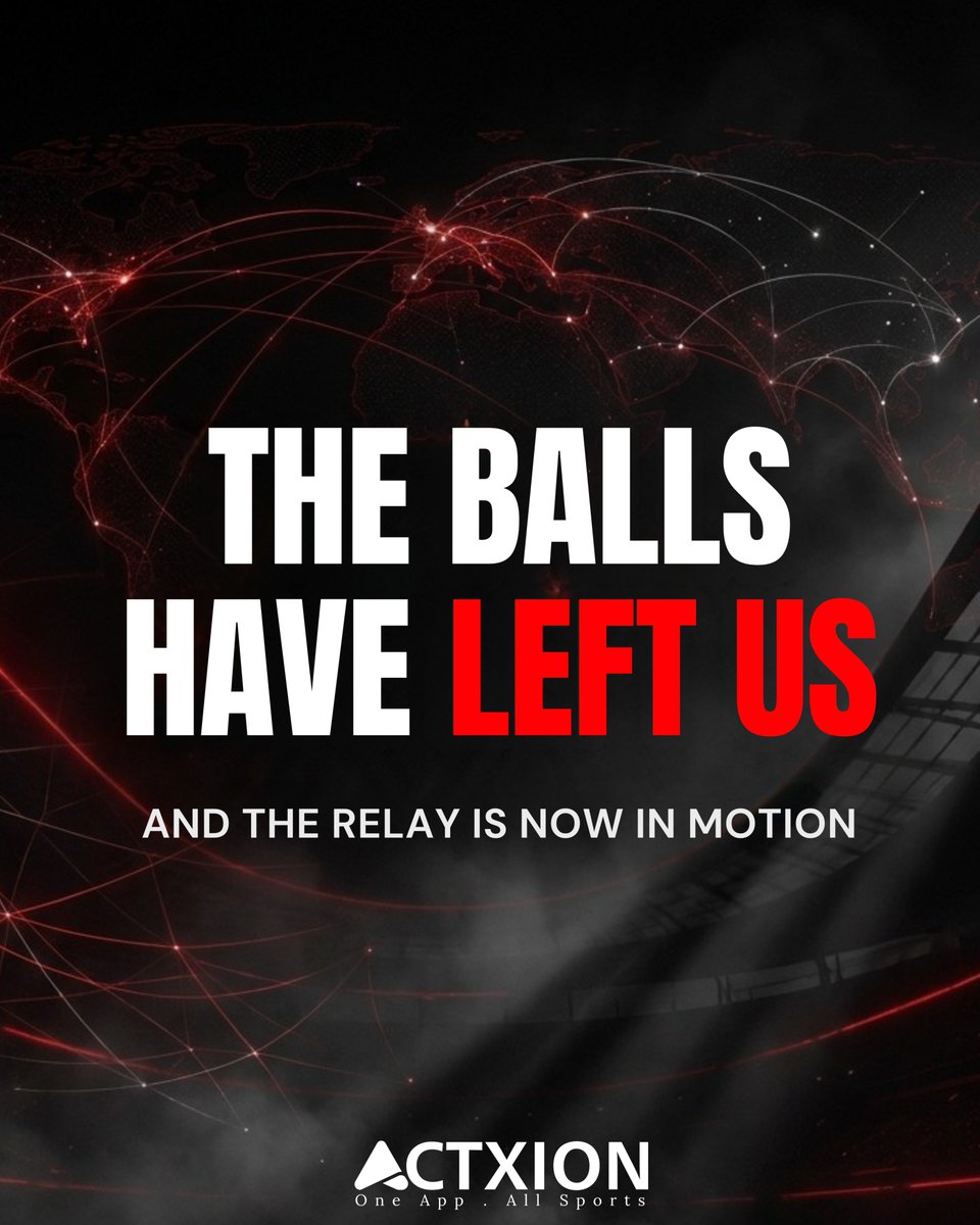 ACTXIONAPP's tweet photo. The balls have left us. What started as an idea is now moving through real hands, real places, and real people.

The ACTXION Fan Ball Relay is officially in motion, travelling across creators, cities, and continents toward one final destination.

This is not the start of a campaign anymore. This is the start of a movement.
Download ACTXION. Join the relay.

#ACTXION #FanBallRelay #RoadTo2026 #OneAppAllSports #Mexico2026