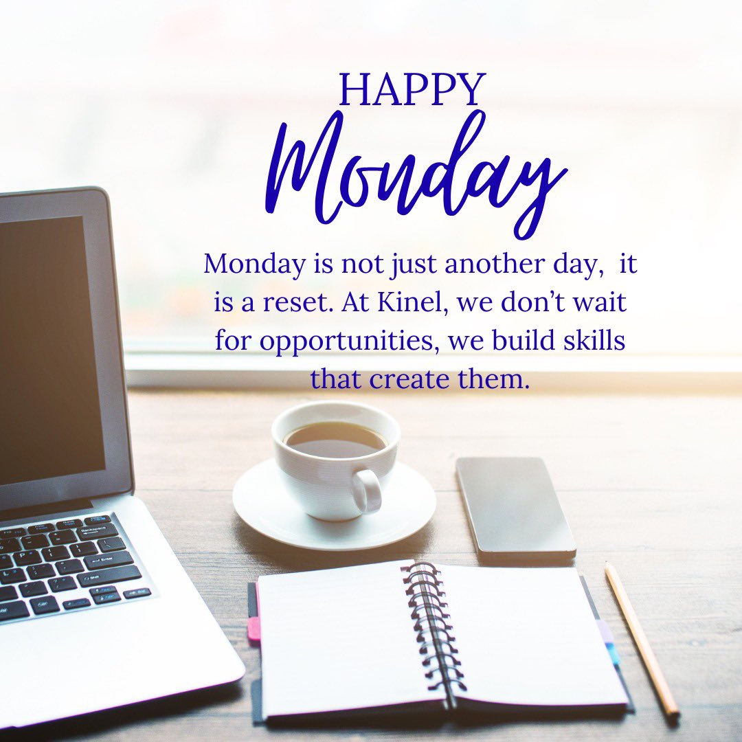 heykinel's tweet image. Monday is your reset button.
A new chance to learn, improve, and get closer to the life you want.

At Kinel, we are not waiting for opportunities we are building the skills to create them.
Show up. Stay consistent. Let’s grow.
#goviral #explorepage #techskills