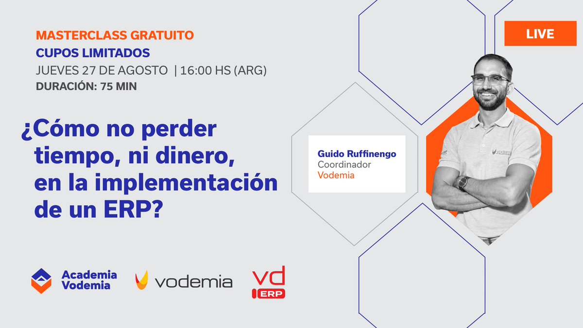 Implementar un ERP puede ordenar tu empresa… o hacerte perder tiempo y dinero.

El problema no es el sistema.
Es cómo lo implementás.
Aprendé a hacerlo bien.
Masterclass gratuita, en vivo.

Registrate HOY MISMO. forms.gle/K6MrAmLintRBaW…

#ERP #Pymes #Negocios