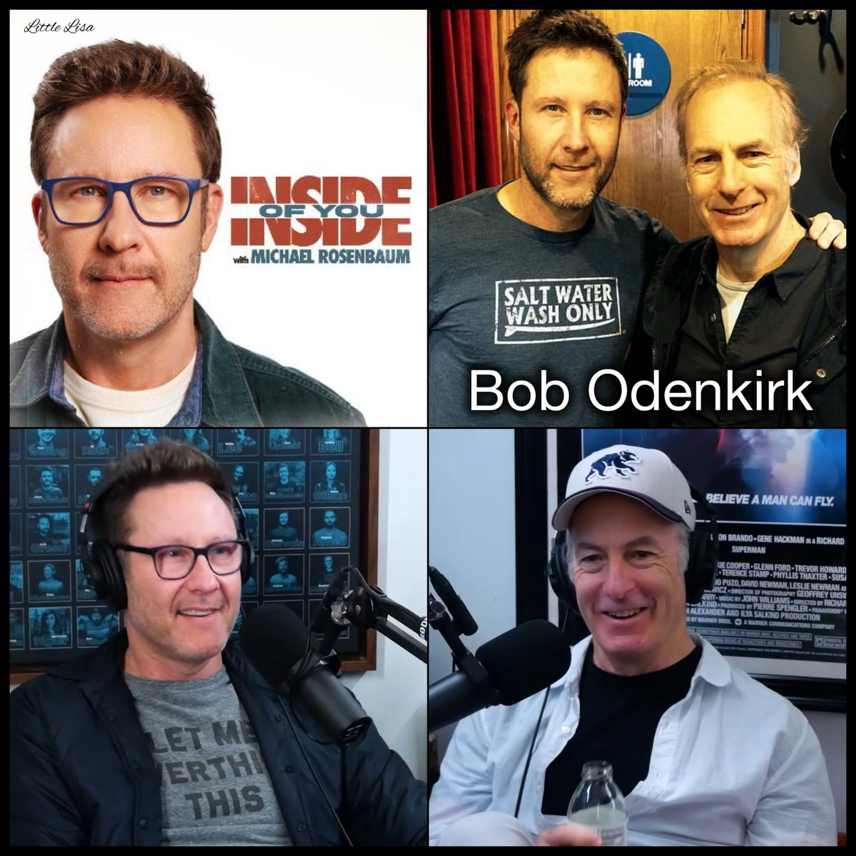 LittleLisa24's tweet photo. Bob Odenkirk joins @michaelrosenbum again this week on a NEW EPISODE of @insideofyoupod 💙

Please check it out on all podcast platforms &amp; watch in video format on YouTube.

https://t.co/YyYh72ymd2
📺: https://t.co/GLiWlcsExU https://t.co/FYVvAWdS3h